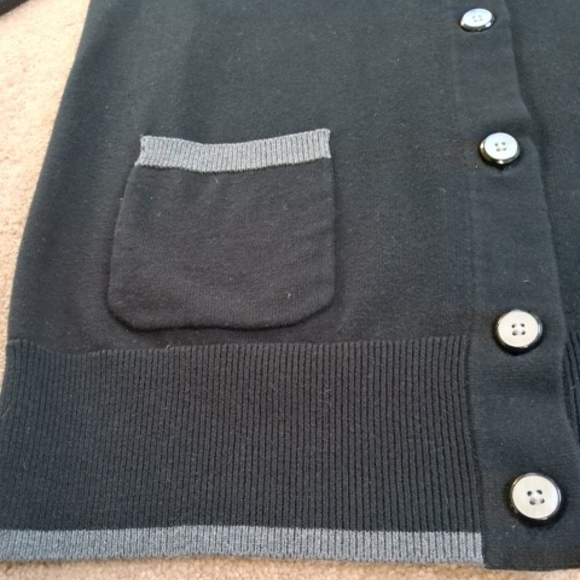 Tommy Hilfiger Black and Gray Women's Cardigan - Picture 5 of 8